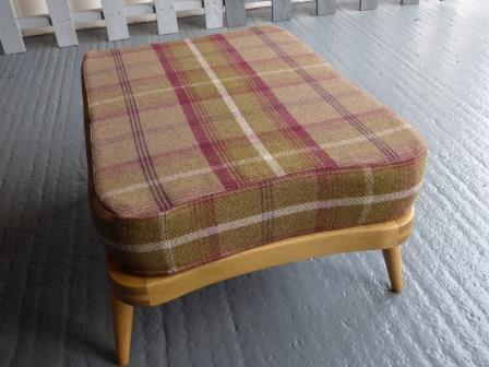 Ercol 341 footstool Cushion in Porter & Stone Balmoral Heather 