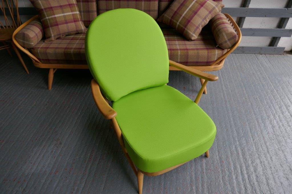 Ercol 203 Seat and Back Cushion in Camira Recycled Manhattan Ellis.