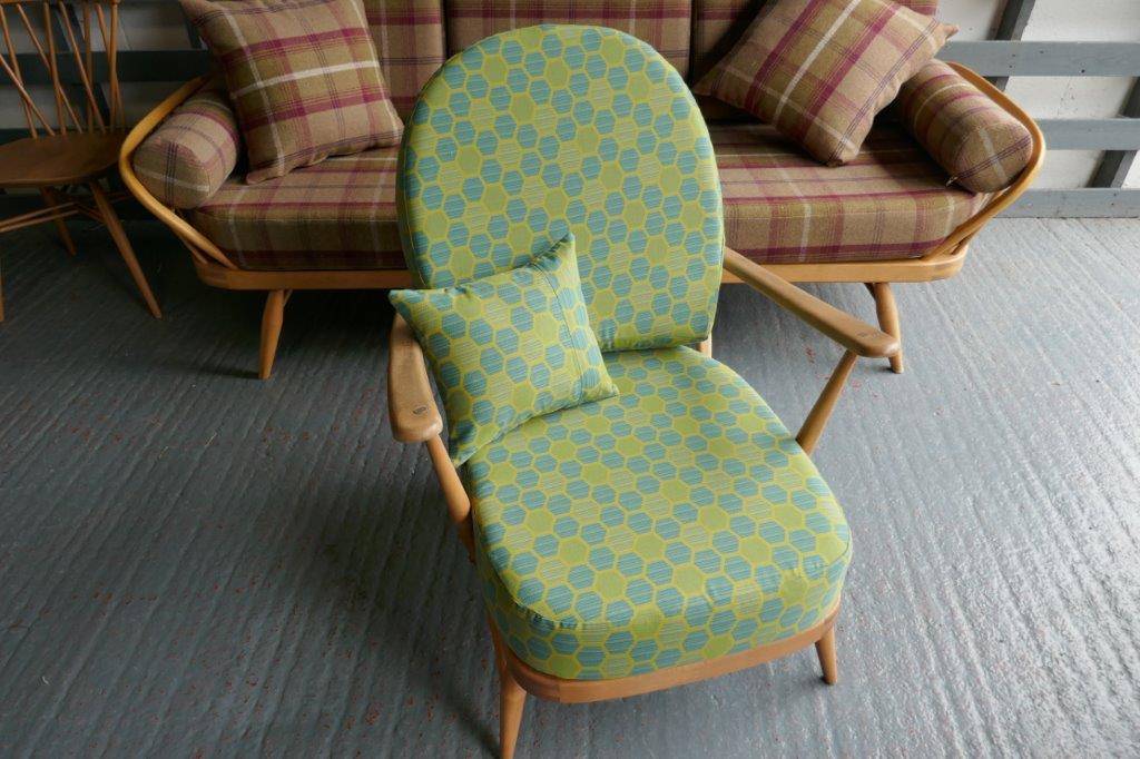 Ercol 203 Seat and Back Cushion in Camira Recycled Honecomb Swarm