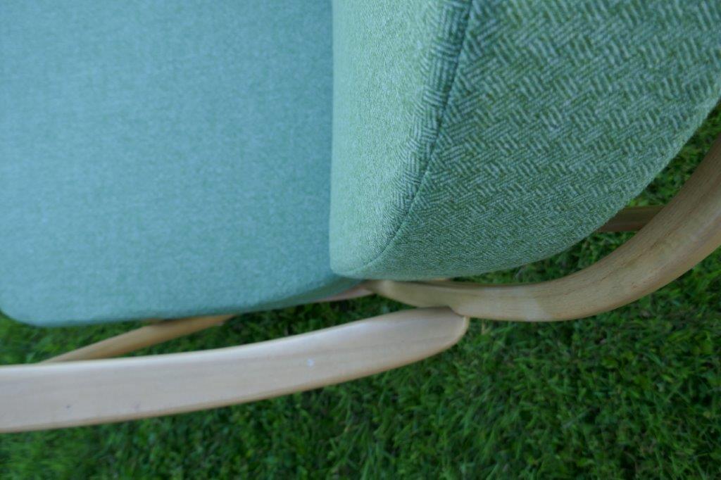 Ercol 203 Seat and Back Cushion in Abraham Moon Parquet Green
