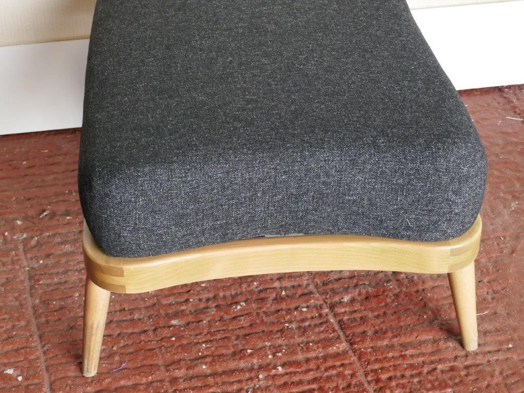 Ercol 341 Footstool Cushion in our Charcoal Grey Stitch from Camira