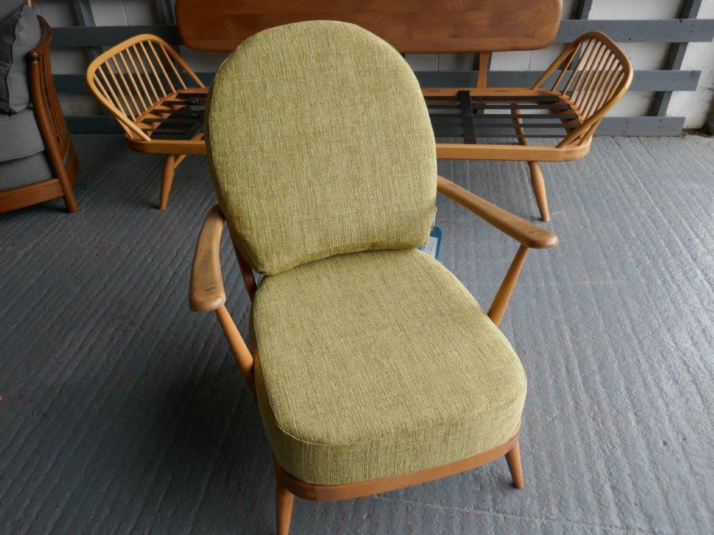 Ercol 203 Seat & Back Cushion in Green Genie Tweed