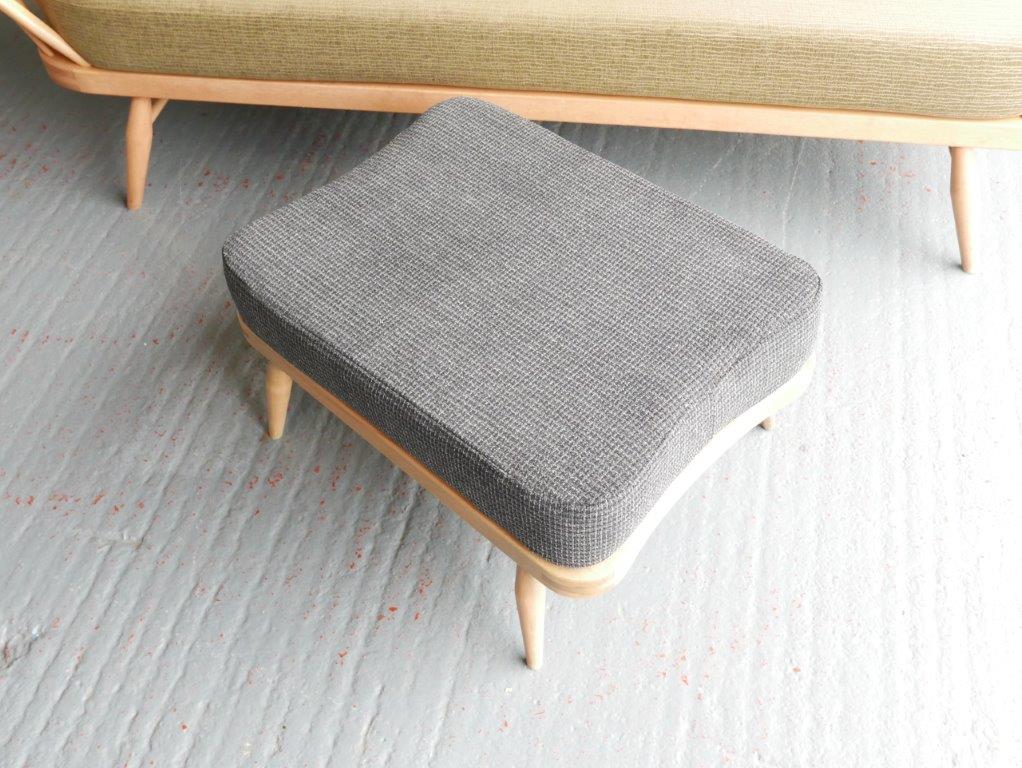 Ercol 341 Footstool Cushion in our Galgate Charcoal