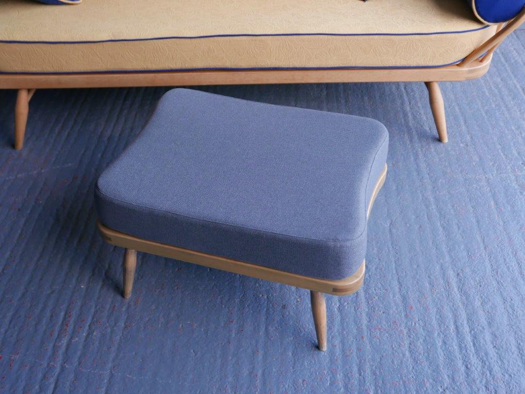 Ercol 341 Footstool Cushion in our Mid Grey Stitch from Camira