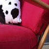 Ercol 203 Seat Cushion in Cerise Red Covers